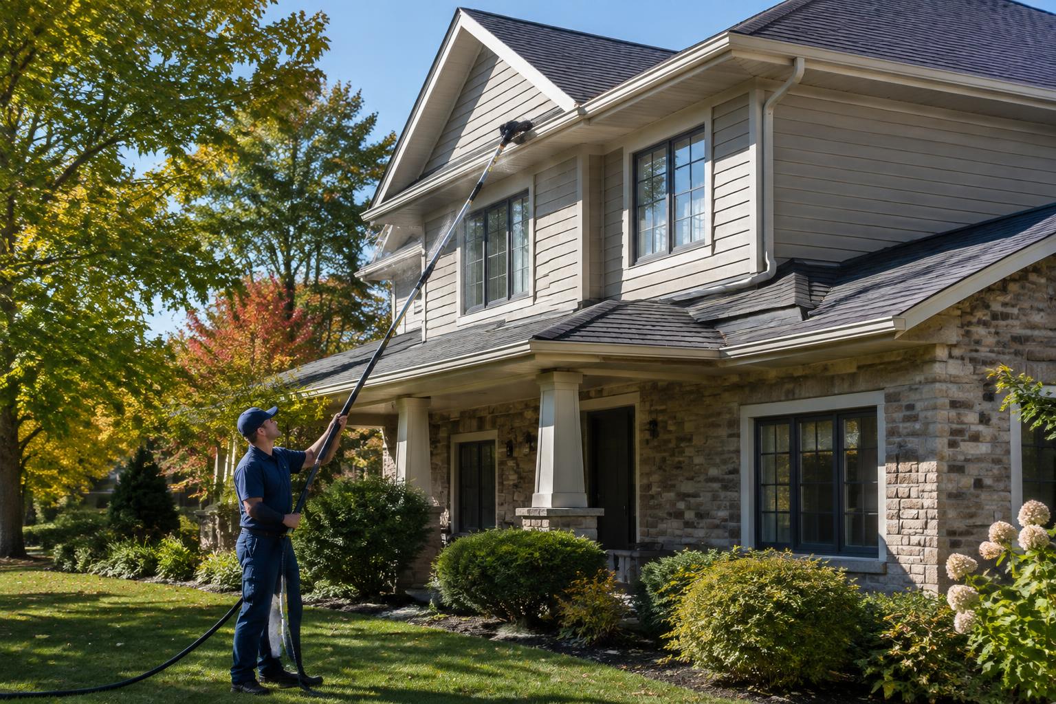 Illustrative image of gutter cleaning