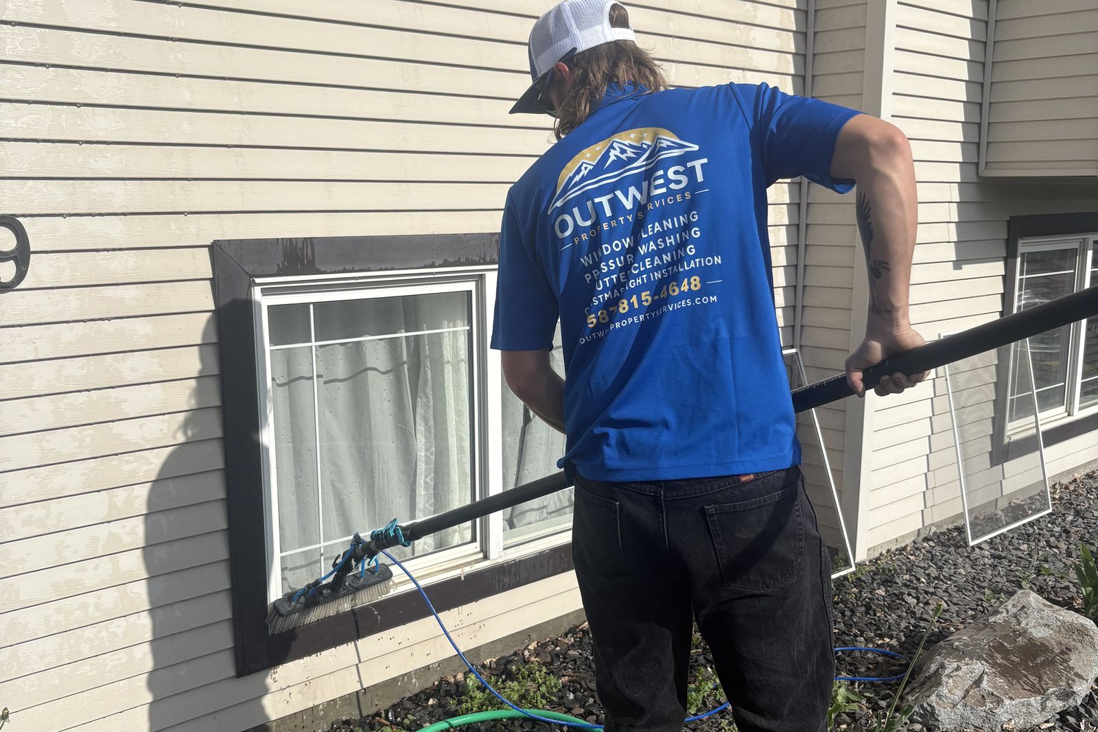 OutWest crew, Red Deer exterior cleaning